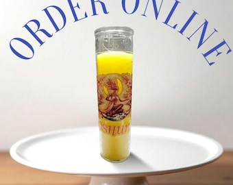 Oshun 7-Day Candle | Orisha Oshun | Healing Candle | Love Candle | Yellow | Pregnancy, Fertility