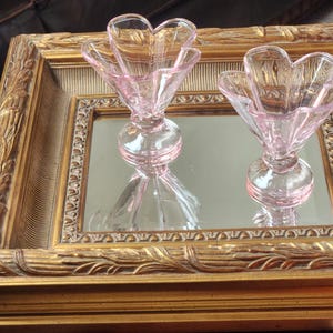 Fostoria, 8 Pink Dessert Flower Cups