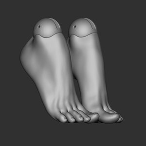 Füße (F1) 3D-Modell Bjd-Puppe \ Weiblich \ Figuren \ Gelenkpuppe \ Ooak \ 3D-Druck \ Charakter \ Beine