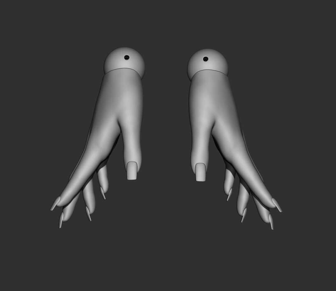 Hands A4 3D Model Bjd Doll Female Figurines Articulated Doll Ooak 3d