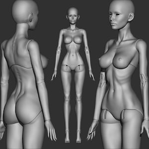 3D model (S1) bjd doll \ Female \ figurines \ articulated doll \ ooak \ 3d print \ character \ face