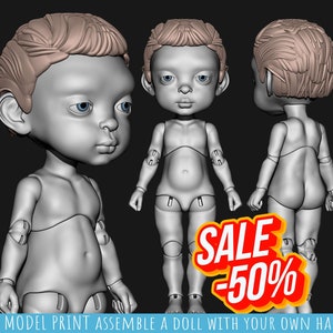 Noah - 3D-BJD-Modell, Bjd-Puppe für 3D-Druck, Popovy 3D-Modell, Bjd zum Drucken, Kugelgelenkpuppe 3D, 3D-Modell-Bjd-Puppe, Stl-Bjd-Puppe