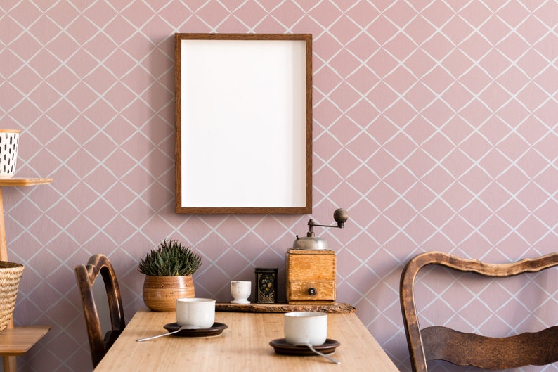 Soft Pink Ombre Removable Wallpaper Peel and Stick Wallpaper / Self-Adhesive Reusable Wall Mural Wallpaper Decal Wall Art RepositionableR219 image 2