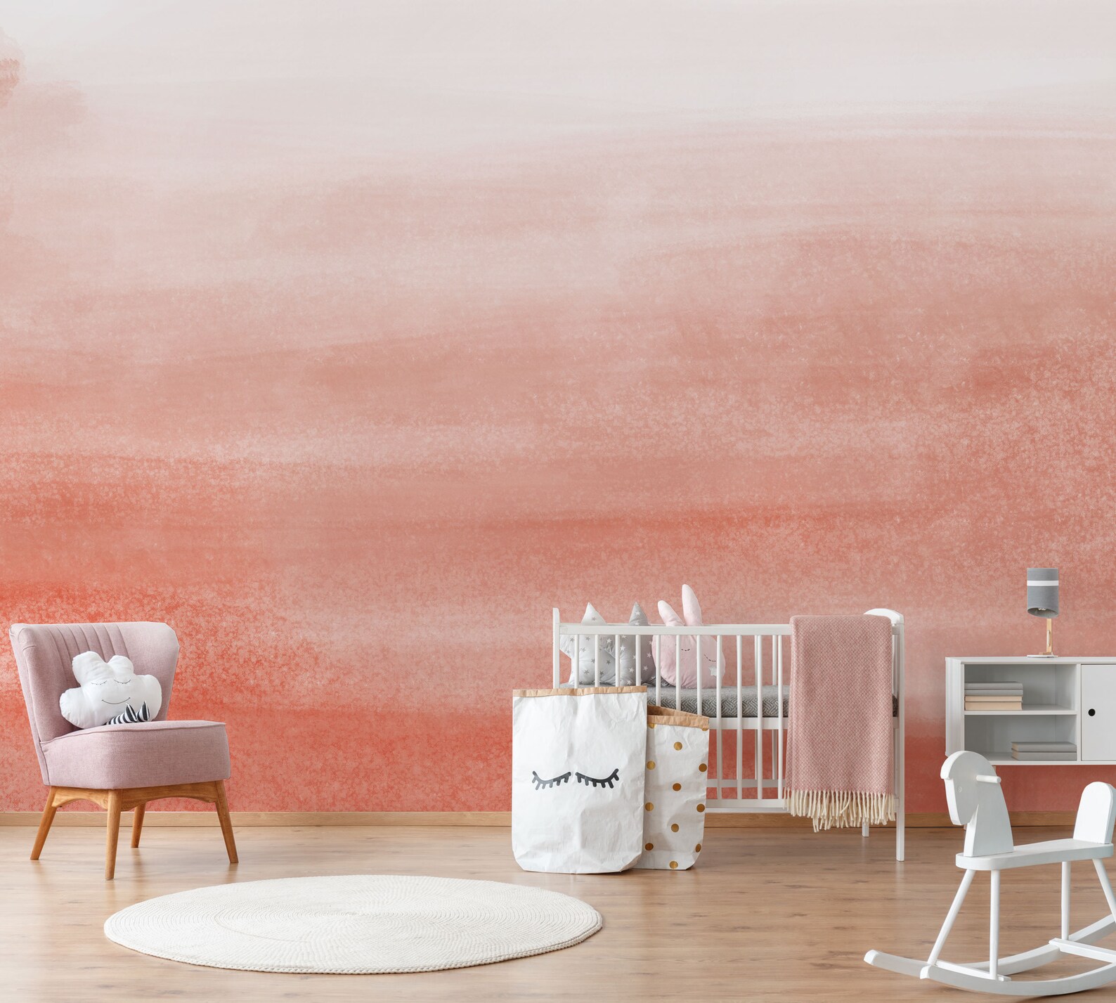 Peach Pink Ombre Removable Wallpaper Peel and Stick Wallpaper - Etsy Canada