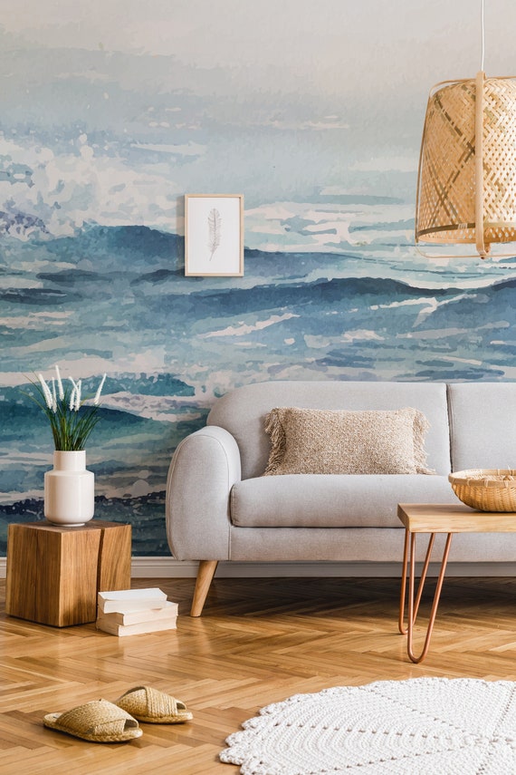 RoomMates RMK10840WP Coastal Weathered Plank Peel and Stick Wallpaper  205 x 165 feet BlueTan  Amazonin Home Improvement