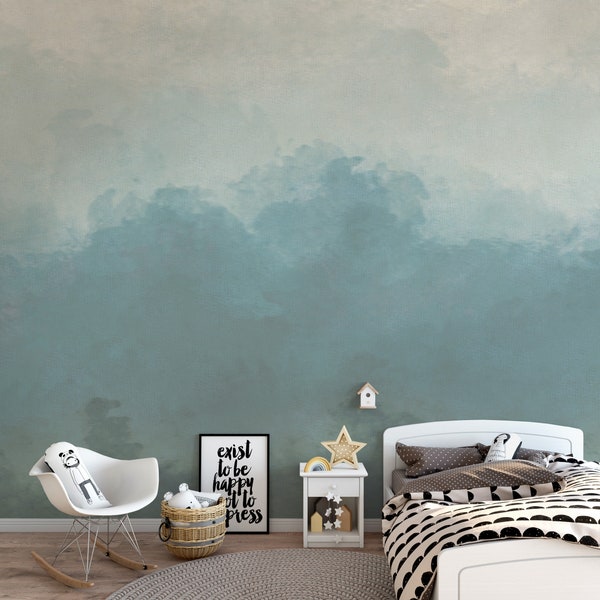 Blue Feature Wallpaper Etsy UK
