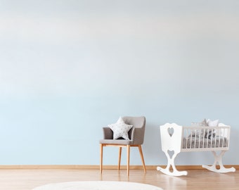 Soft Baby Blue Ombre Removable Wallpaper Peel and Stick Wallpaper / Self-Adhesive Reusable Wall Mural Wallpaper Decal Repositionable