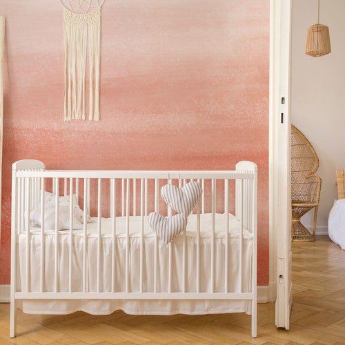 Pastel Pink Ombre Removable Wallpaper Peel and Stick Wallpaper Etsy