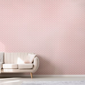 Soft Pink Ombre Removable Wallpaper Peel and Stick Wallpaper / Self-Adhesive Reusable Wall Mural Wallpaper Decal Wall Art RepositionableR219 image 4