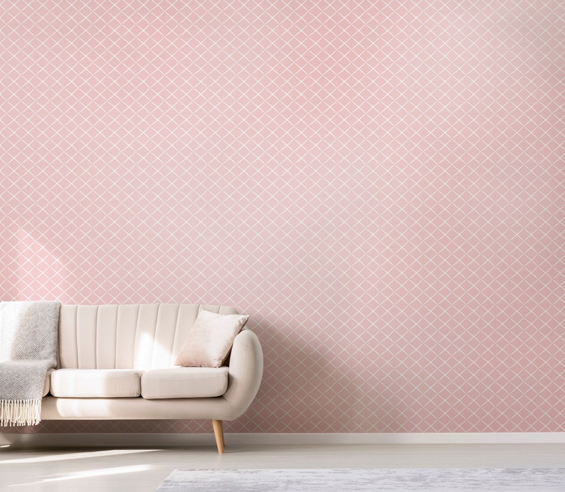 Soft Pink Ombre Removable Wallpaper Peel and Stick Wallpaper / Self-Adhesive Reusable Wall Mural Wallpaper Decal Wall Art RepositionableR219 image 4