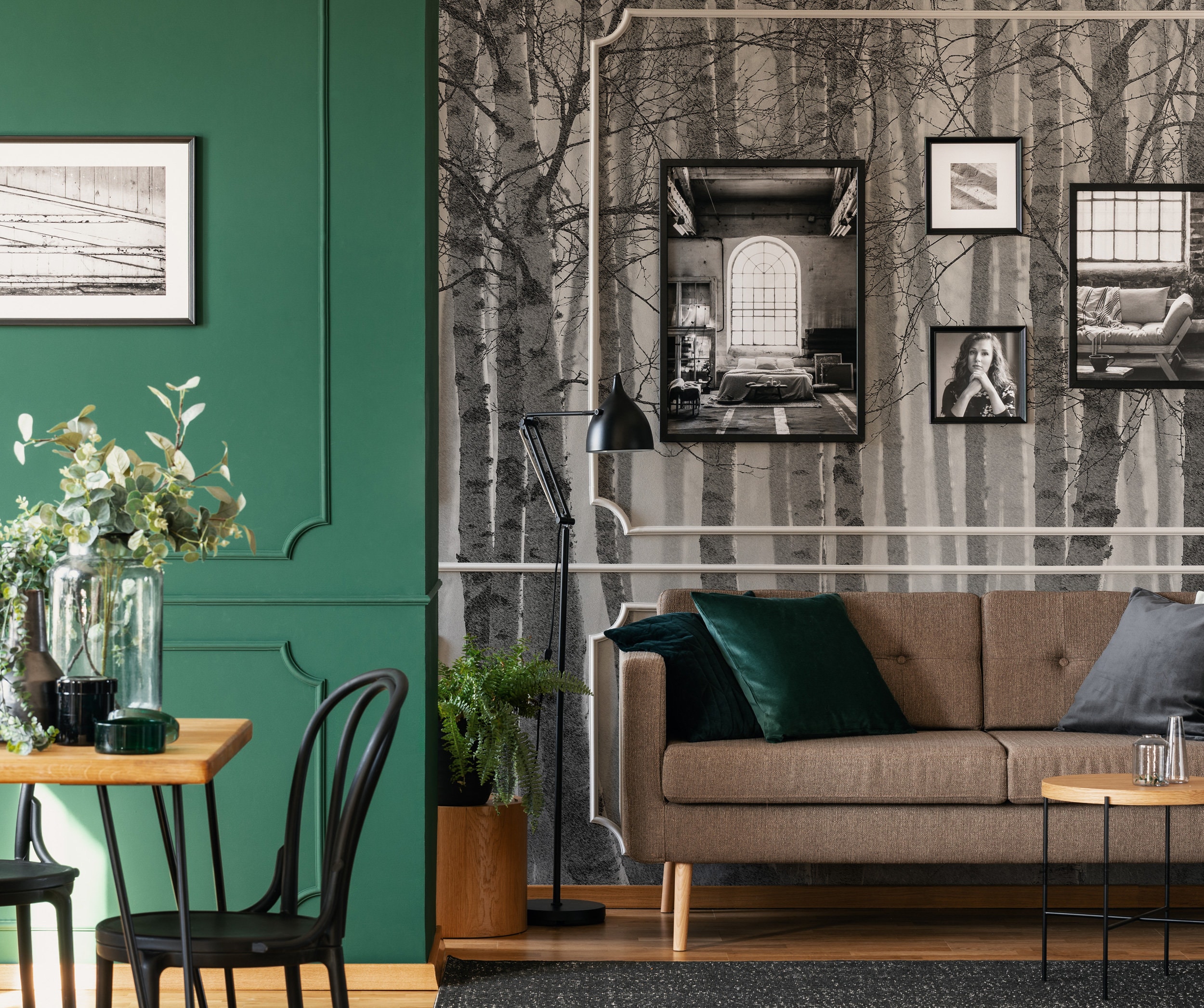 Birch Trees Woodland Peel and Stick or Wallpaper Retro Wall Etsy