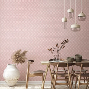 Soft Pink Ombre Removable Wallpaper Peel and Stick Wallpaper / Self-Adhesive Reusable Wall Mural Wallpaper Decal Wall Art RepositionableR219 image 5