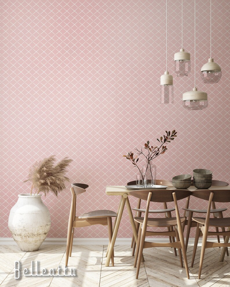 Soft Pink Ombre Removable Wallpaper Peel and Stick Wallpaper / Self-Adhesive Reusable Wall Mural Wallpaper Decal Wall Art RepositionableR219 image 5