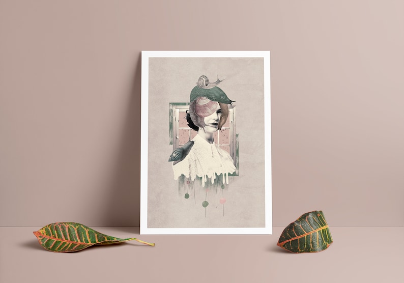 vibrant with beautiful colors perfect to give a magical and original touch to your home. Beautiful artprint with surreal magical