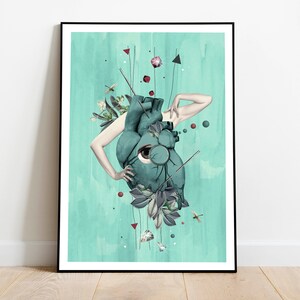 Beautiful artprint with surreal , magical, vibrant, with beautiful colors, perfect to give a magical and original touch to your home.