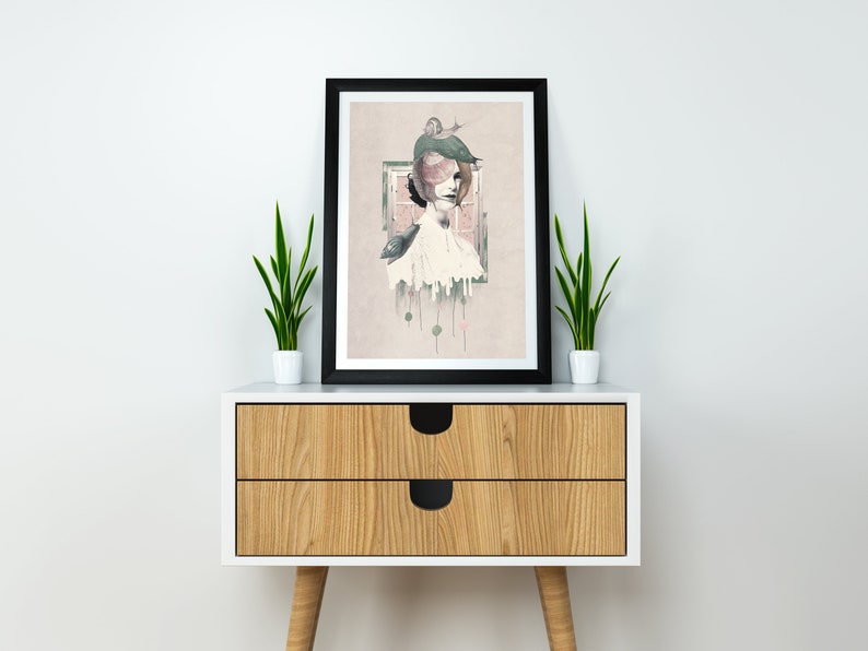 vibrant with beautiful colors perfect to give a magical and original touch to your home. Beautiful artprint with surreal magical