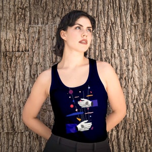 Mystical,spiritual,psychedelic tank top ,creative fashion design,art t shirt