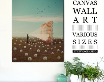 Artistic canvas, surreal style, original and special art to decorate your home or office or business with a unique touch.