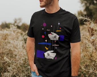 T-shirt with a mystical and playful design, different fashion for daring and vital people, beautiful colors that do not leave you indifferent