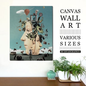 Art canvas  in a surreal style, elaborate, exuberant, original, different to decorate your home.