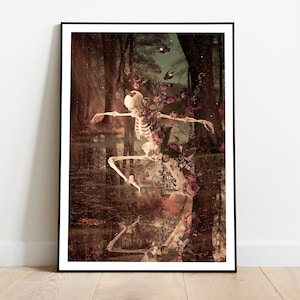 Art print in a surrealist style, with a dynamic image and a beautiful and natural landscape to decorate your space with a unique touch.