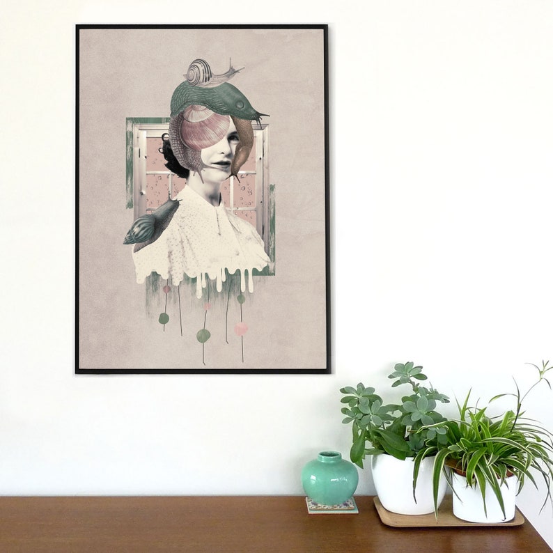 vibrant with beautiful colors perfect to give a magical and original touch to your home. Beautiful artprint with surreal magical
