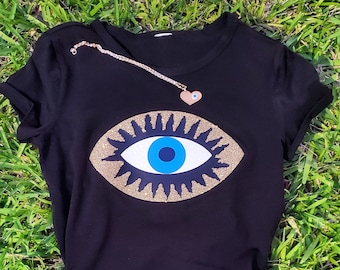 Greek Evil Eye, Turkish Evil , shirt women trendy, Custom shirt design, Trend y Clothes Occult Shirt