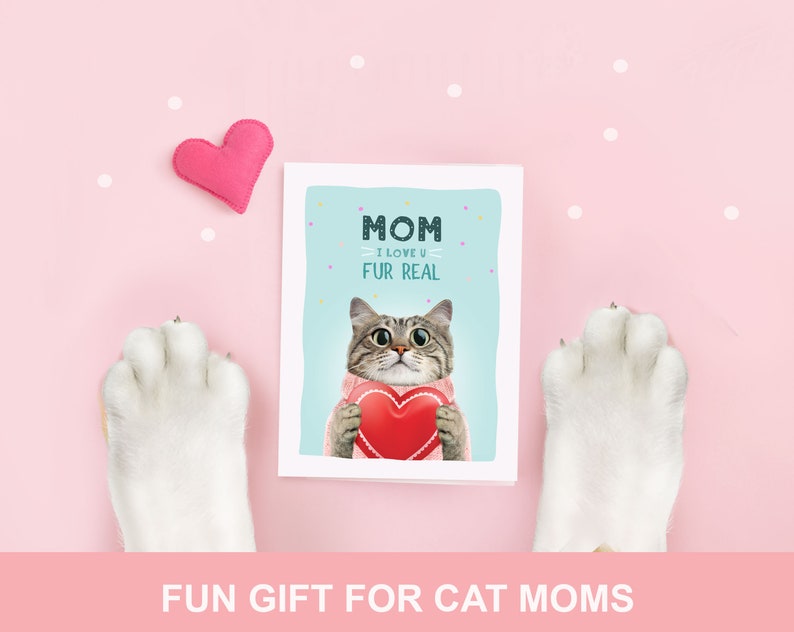 PRINTABLE Cat Mother's Day Card From the Cat Mom Card - Etsy