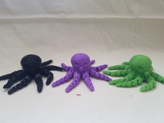 3d Printed Cute Flexi Octopus Etsy