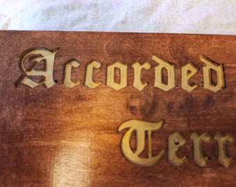 Sinal de Território Neutro Acordado - Inglês