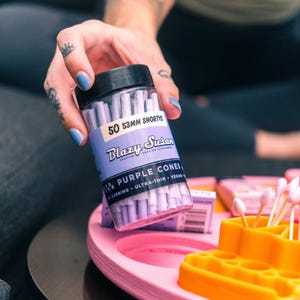 Conos preenrollados Blazy Susan Shorty de 53 mm / Frasco de 50 unidades / Rosa, morado o sin blanquear imagen 5