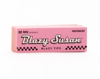Blazy Susan Filter Tips - 3 Pack. Pink, Purple, or Unbleached | Perforated Filter Tip Booklet | 150 tips total