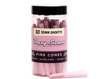 Shorty 53mm Pink Pre-Rolled Cones – 50 Count