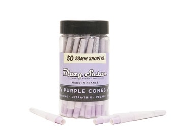 Shorty 53mm Purple Pre-Rolled Cones – 50 Count