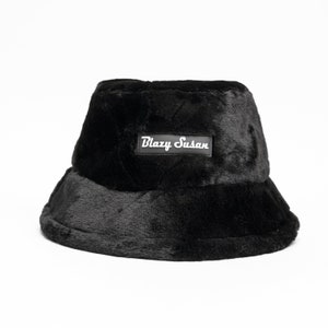Blazy Susan Faux Fur Fuzzy Bucket Hat | Pink, White, or Black
