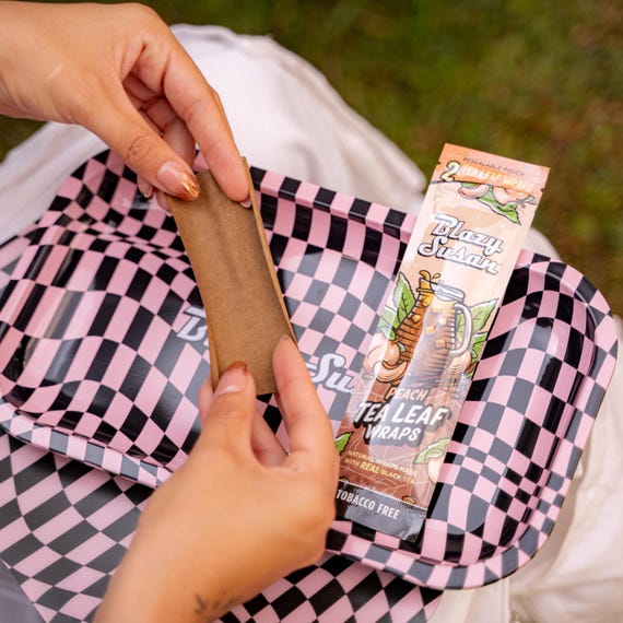 Blazy Susan Peach Tea Leaf Wraps | Single Pack | 2 Slow-burning