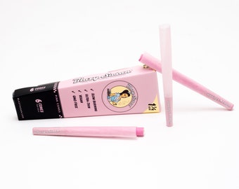 Blazy Susan 1 1/4&quot; Pre Rolled Cones, Pink, Unbleached, or Purple | 6 Cones Per Pack