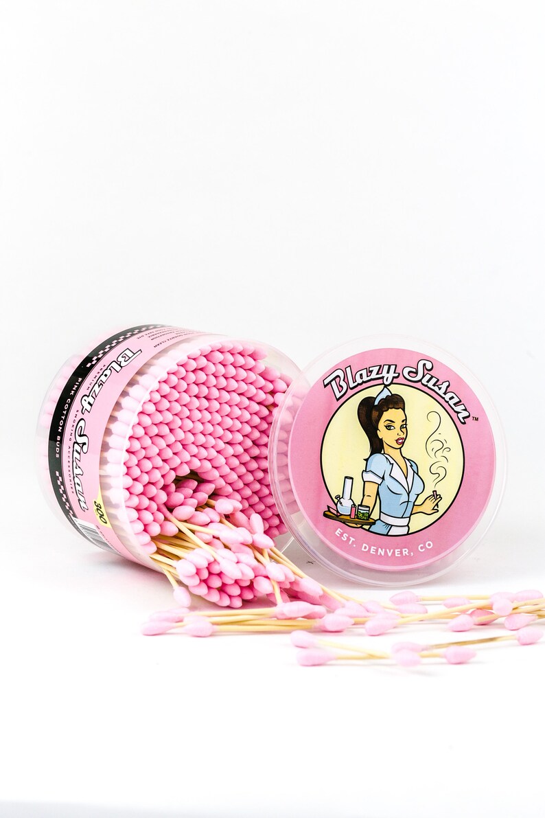Blazy Susan Pink Cotton Bud Q Tips for Dab Nails Etsy