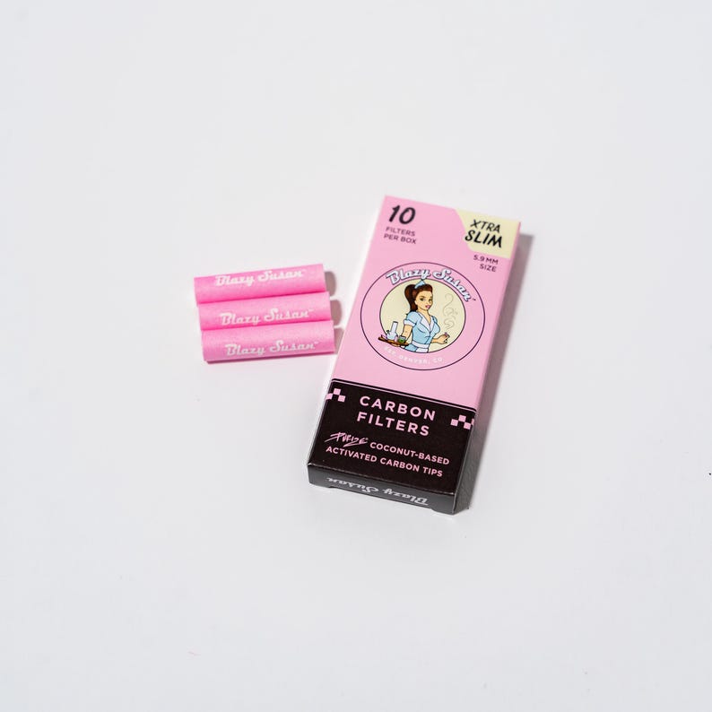 Blazy Susan x Purize Activated Carbon Filter Tips | 10 Ct Box | Regular or Xtra Slim image 10