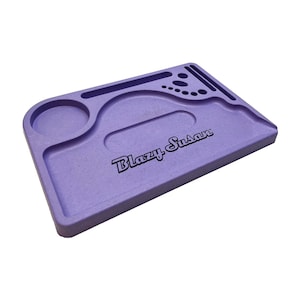 Blazy Susan Purple Hemp Plastic Rolling Tray + Made with Real Hemp!