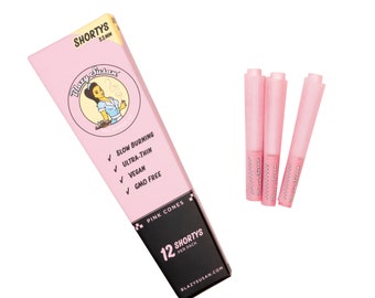 Shorty 53mm Pink Pre-Rolled Cones – 12 Count