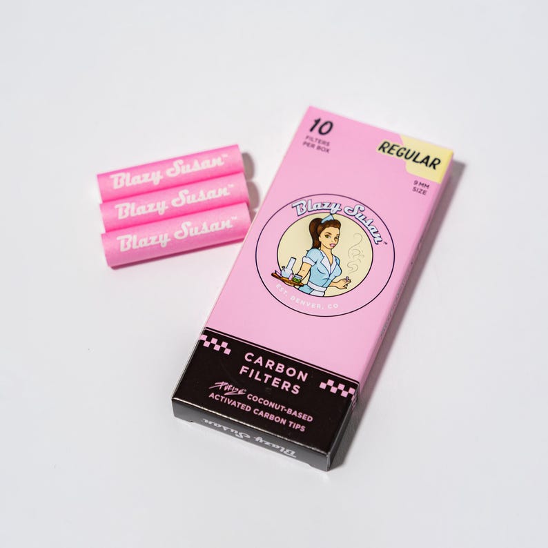 Blazy Susan x Purize Activated Carbon Filter Tips | 10 Ct Box | Regular or Xtra Slim image 7