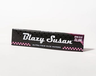 Blazy Susan Ultra-Thin Rice Papers | Single Pack, 1-1/4, King Size Slim or Wide | Vegan & GMO-Free