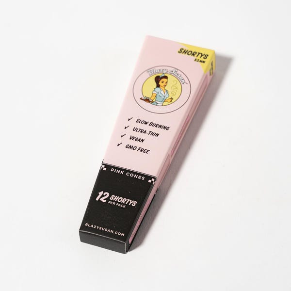 Blazy Susan 53mm Shorty Pre-Rolled Cones | 12 Per Pack | Pink or Purple