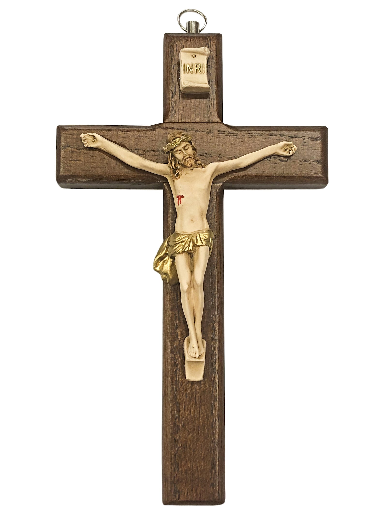 17cm/6.7 Wood & Hand Painted Resin Jesus Cross Wall - Etsy