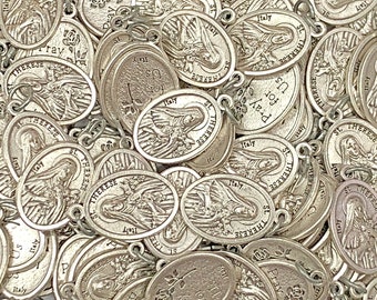 Lot Bulk 15/25/50/100 Pcs Silver Tone St Therese of Lisieux Medals Pendants-Blessed by Pope on request/Lote Medallas Plateadas Santa Teresa