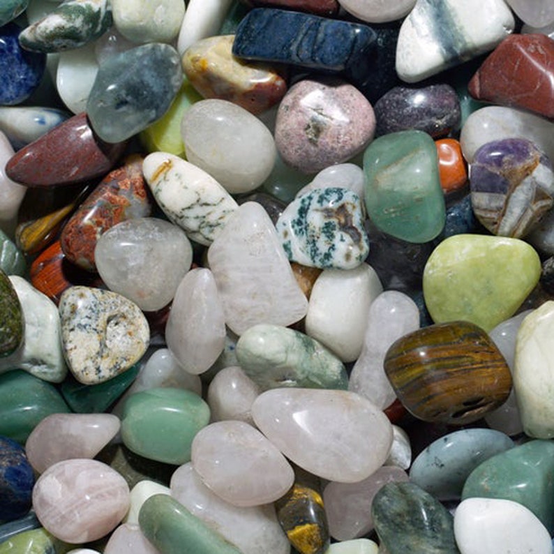 Stones Tumbled Polished Gemstones Valentines Day Mix Tumbled Gemstone Natural Tumbled Gemstone Mix SMALL Wholesale Bulk Lot Rocks