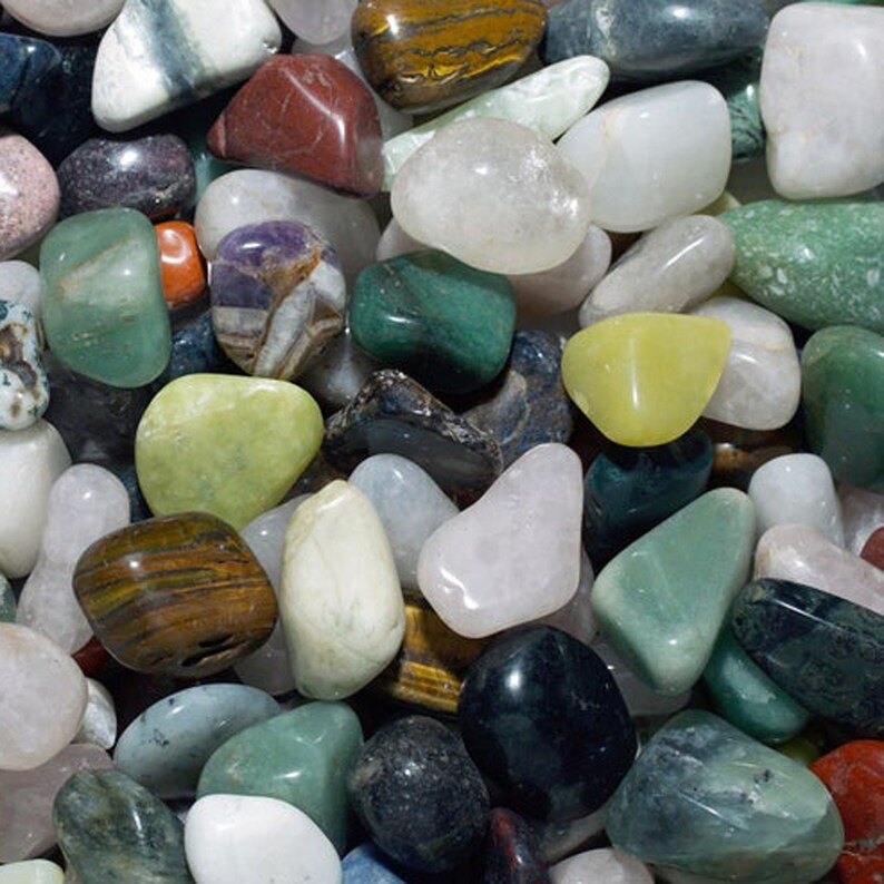 Stones Tumbled Polished Gemstones Valentines Day Mix Tumbled Gemstone Natural Tumbled Gemstone Mix SMALL Wholesale Bulk Lot Rocks