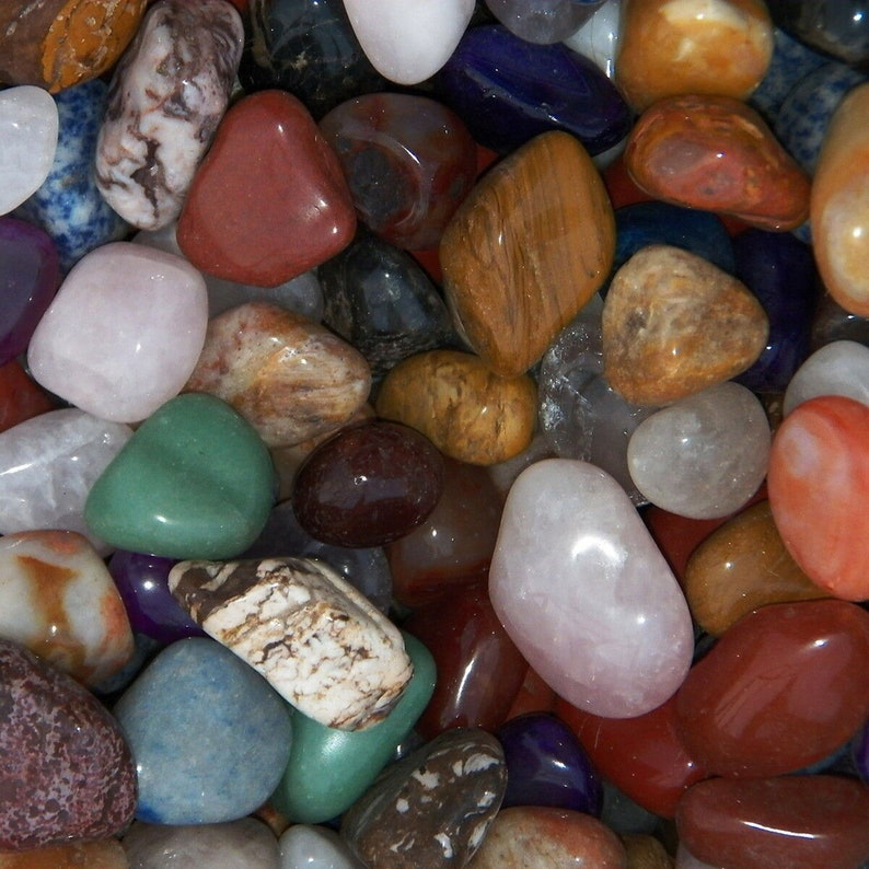 Stones Tumbled Polished Gemstones Valentines Day Mix Tumbled Gemstone Natural Tumbled Gemstone Mix SMALL Wholesale Bulk Lot Rocks