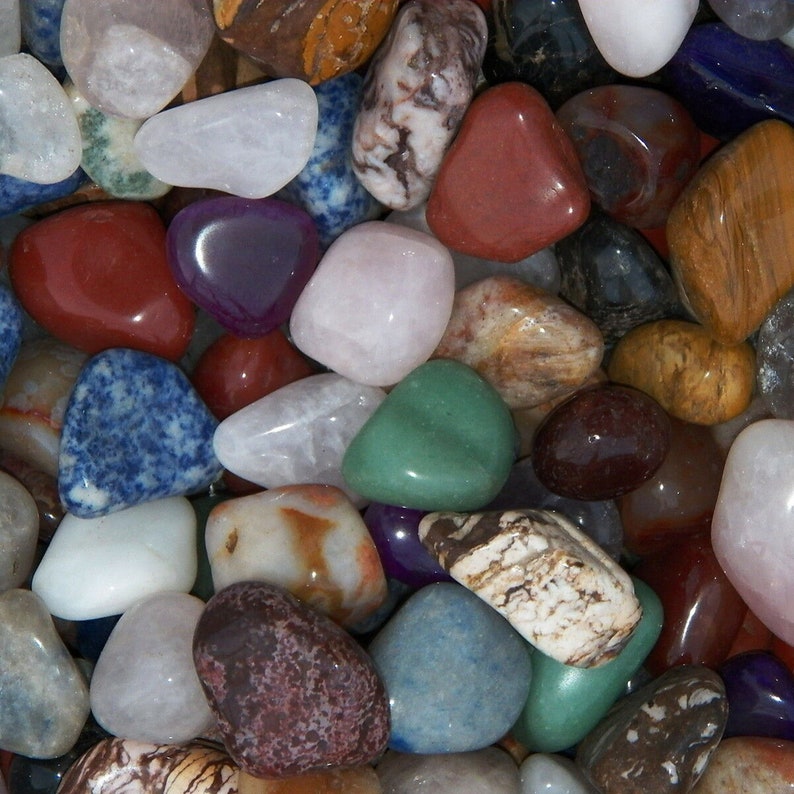 Stones Tumbled Polished Gemstones Valentines Day Mix Tumbled Gemstone Natural Tumbled Gemstone Mix SMALL Wholesale Bulk Lot Rocks